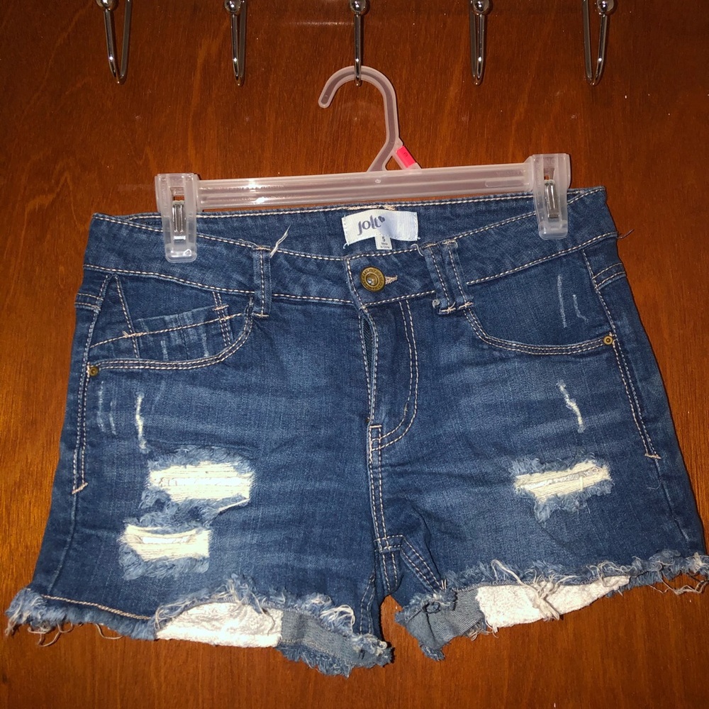 Ripped Denim Shorts